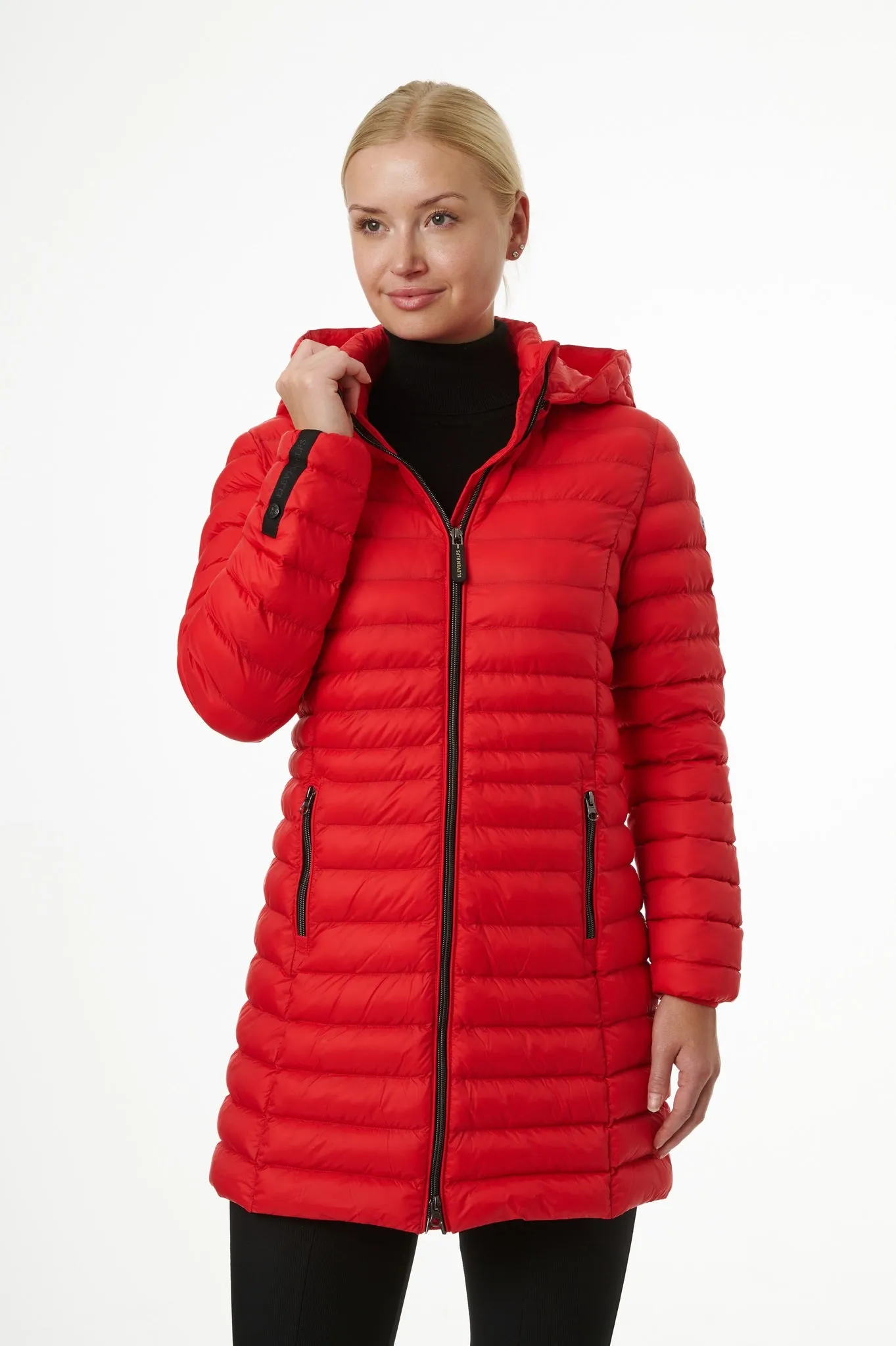 Julie Vegan Down Coat| Chili Red