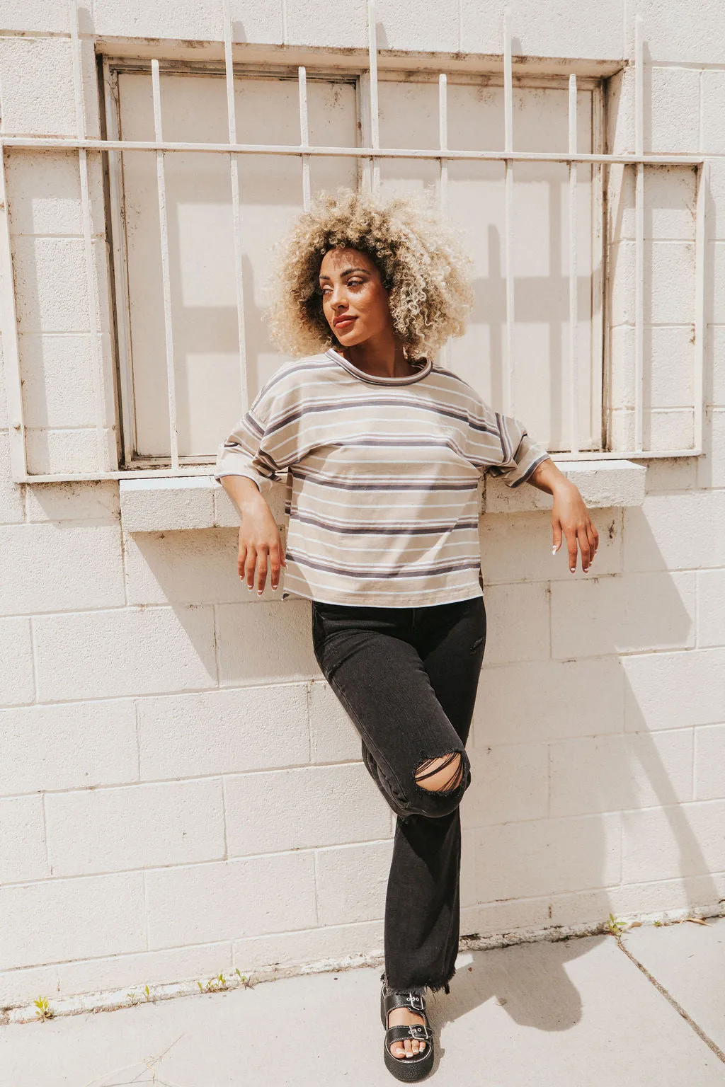 Just Another Day Striped T-Shirt