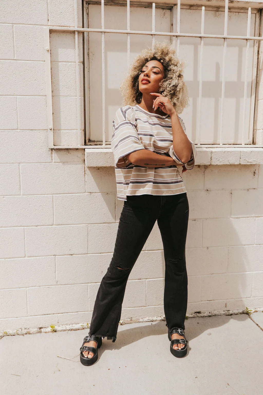 Just Another Day Striped T-Shirt