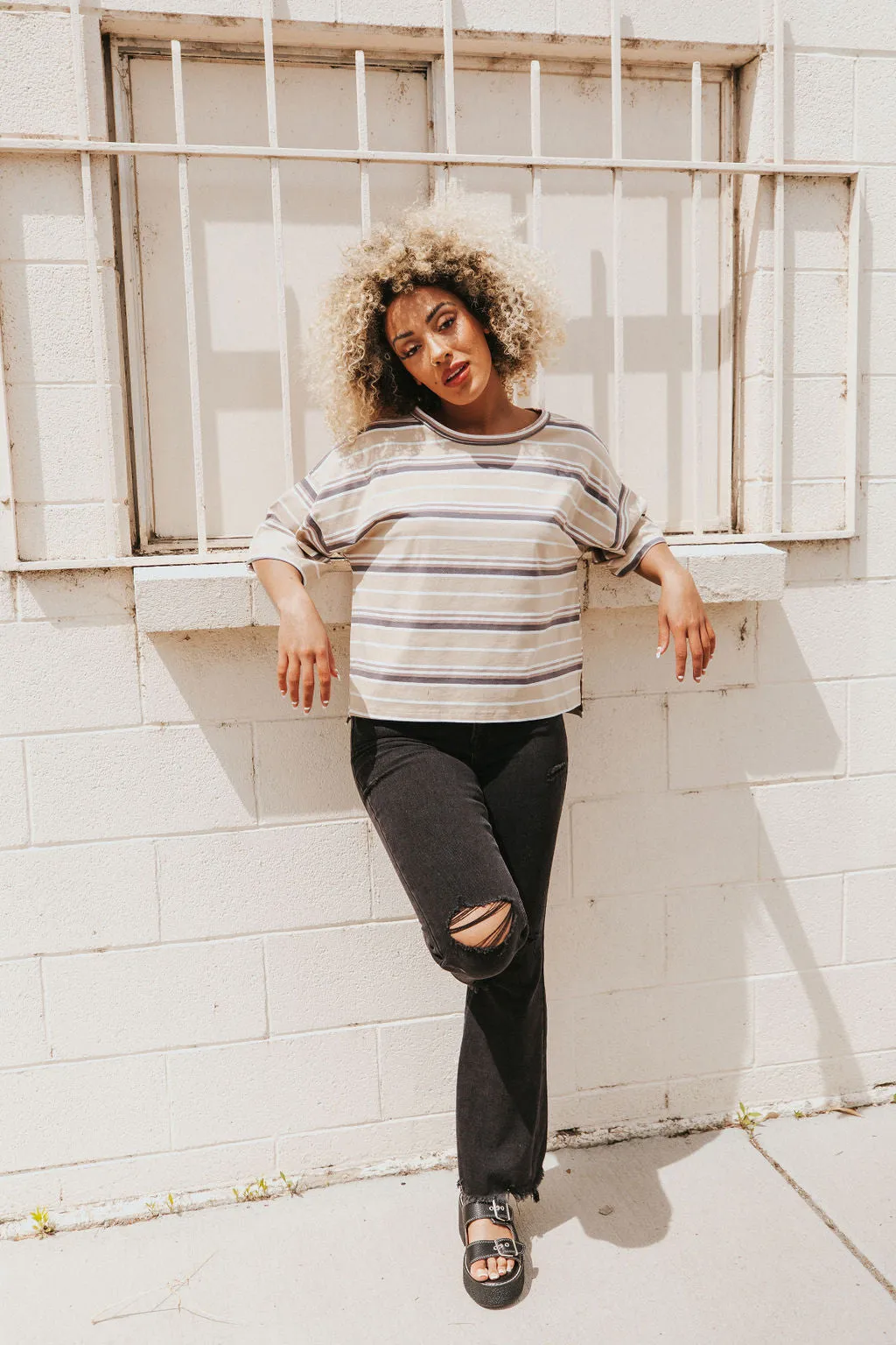 Just Another Day Striped T-Shirt