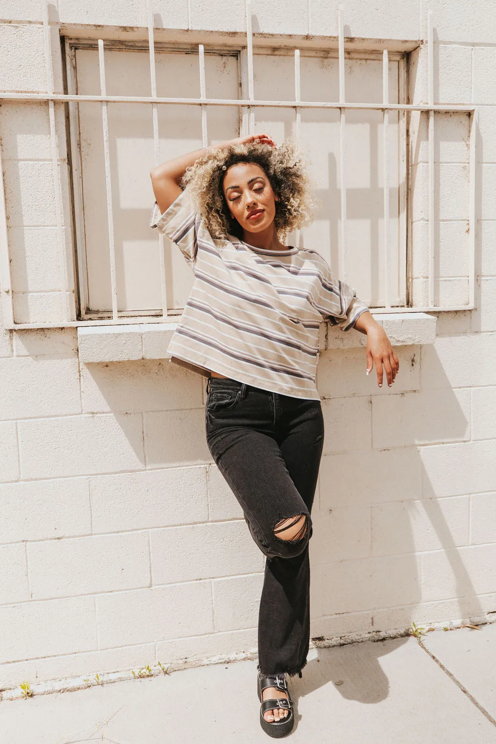 Just Another Day Striped T-Shirt