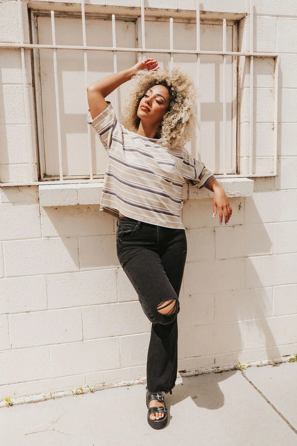 Just Another Day Striped T-Shirt