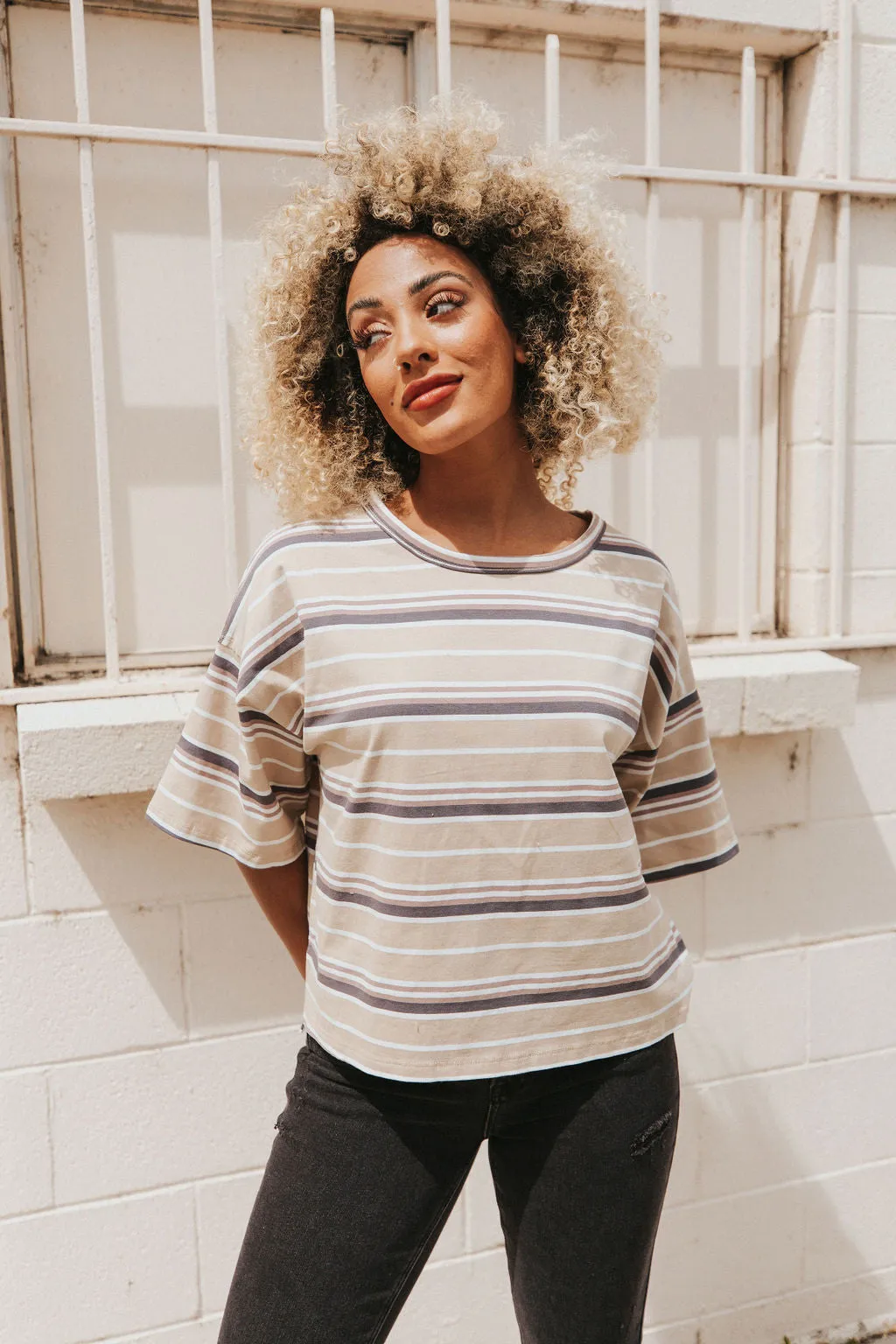 Just Another Day Striped T-Shirt