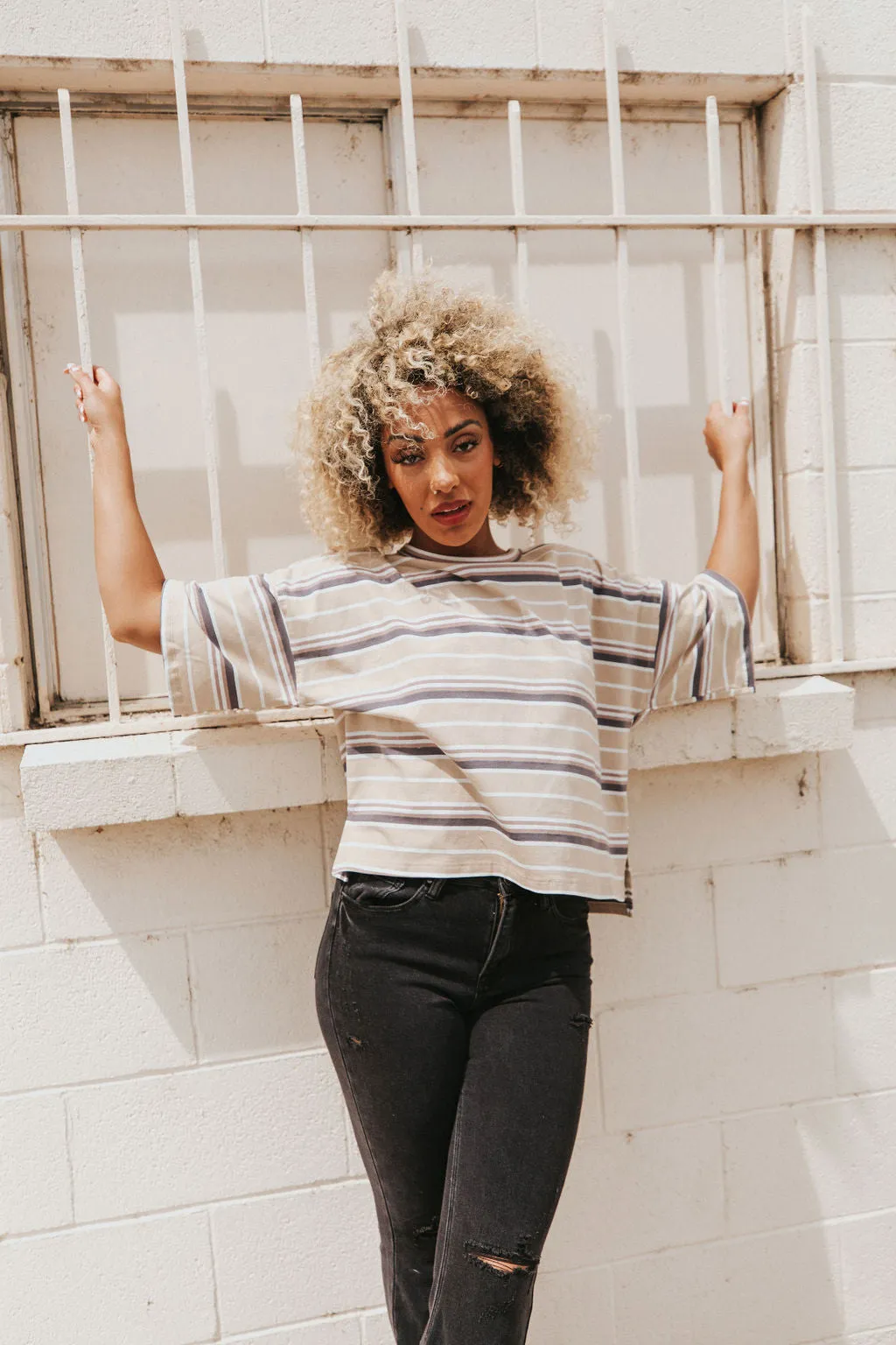 Just Another Day Striped T-Shirt