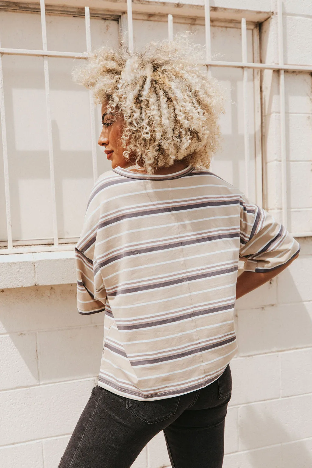 Just Another Day Striped T-Shirt