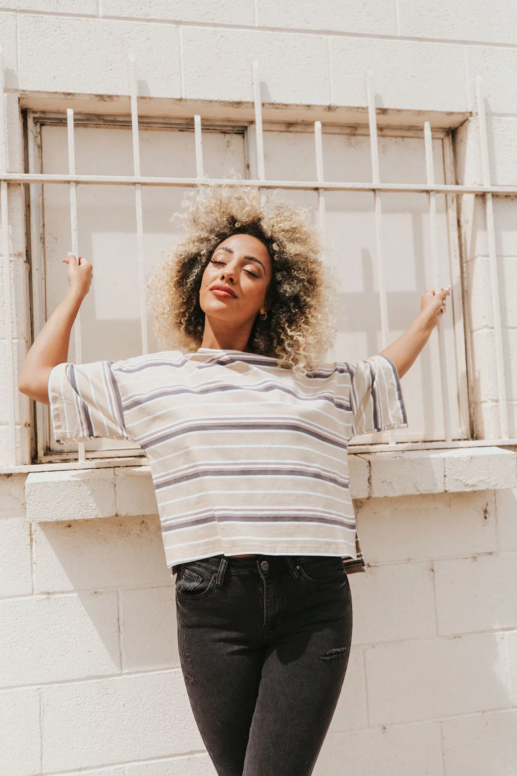 Just Another Day Striped T-Shirt