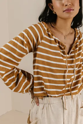 Kilby Striped Top in Mustard - FINAL SALE
