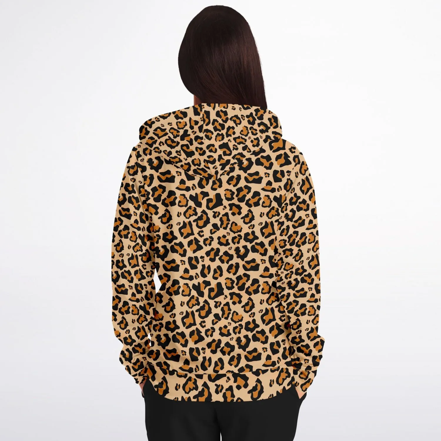 Leopard Zip Up Hoodie, Animal Print Cheetah Front Zipper Pocket Men Women Unisex Adult Aesthetic Graphic Cotton Fleece Hooded Sweatshirt