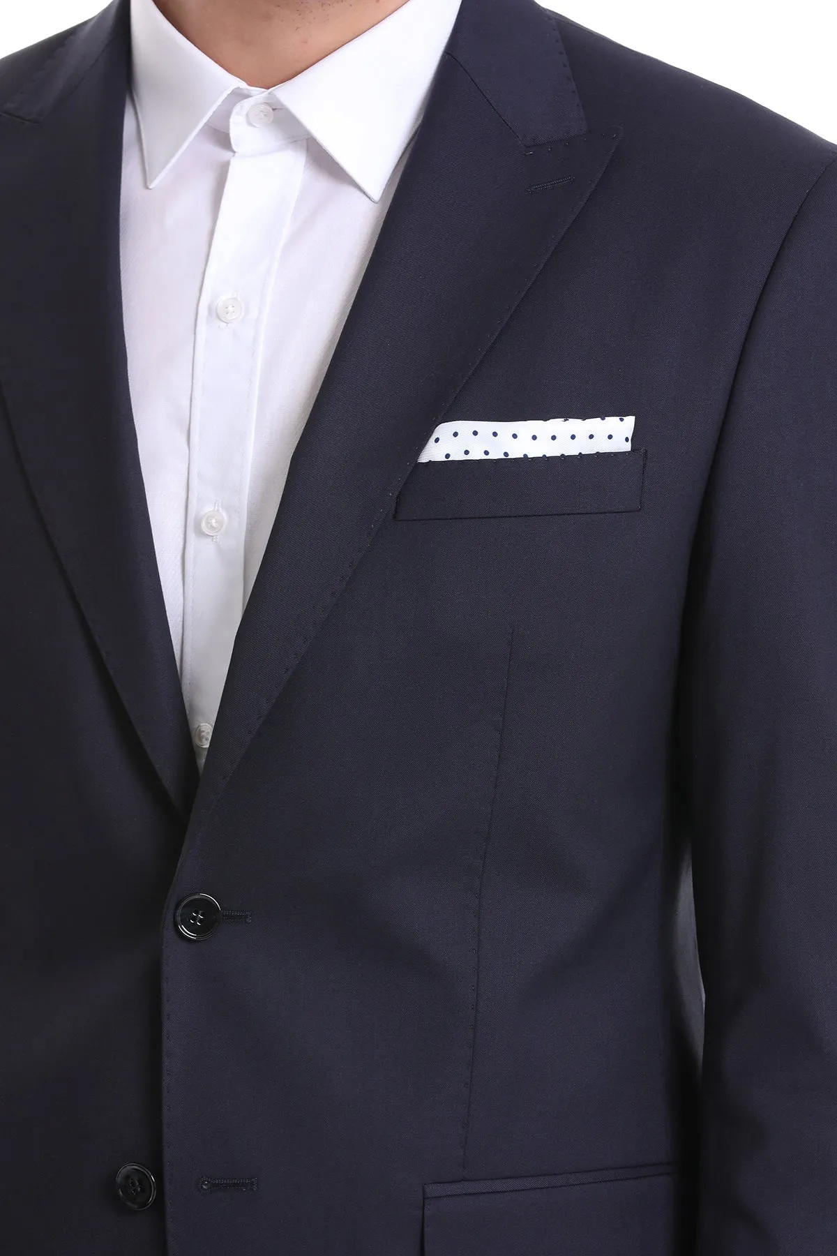 Light Navy Polka Dot Pocket Square