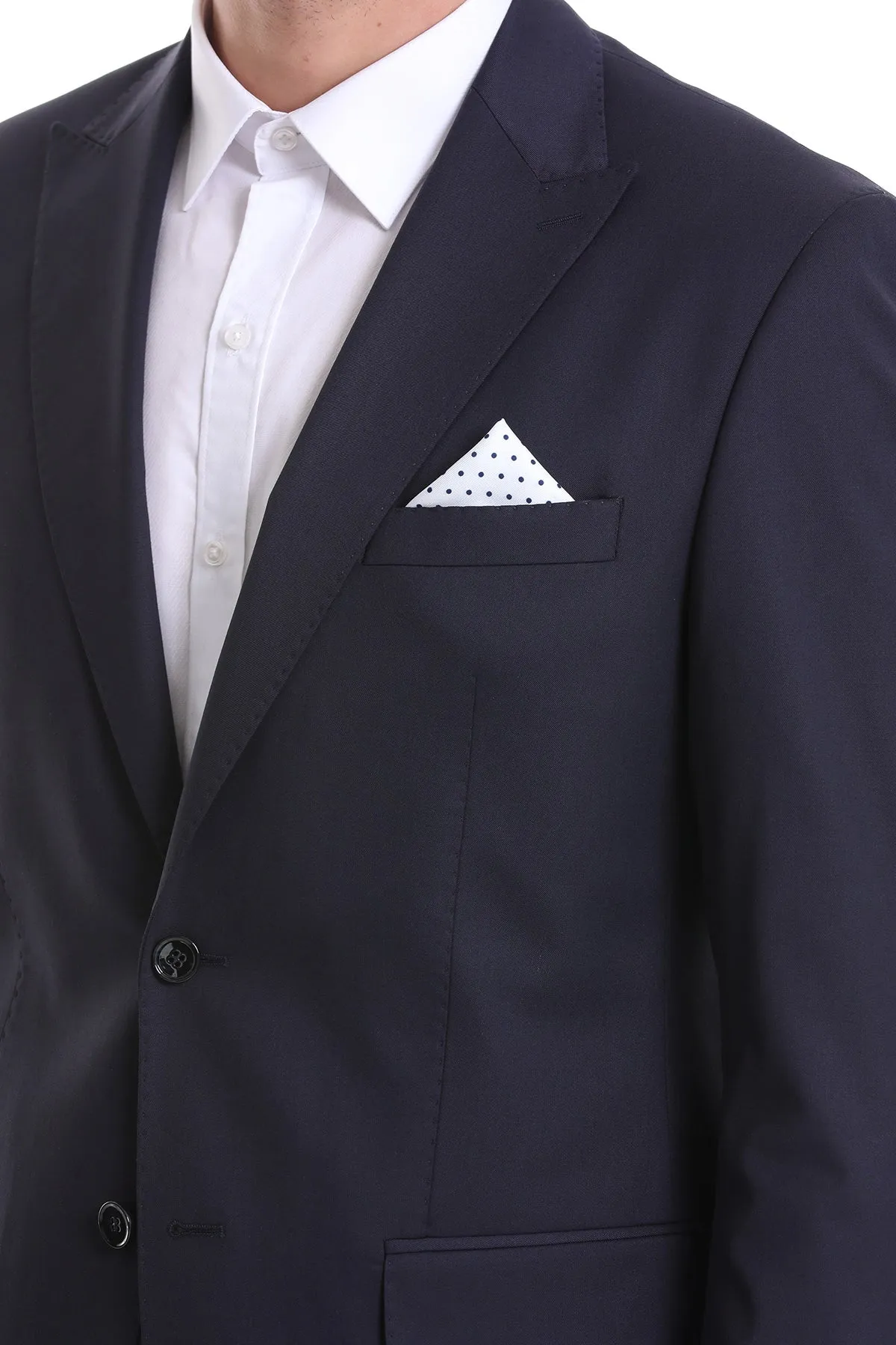 Light Navy Polka Dot Pocket Square