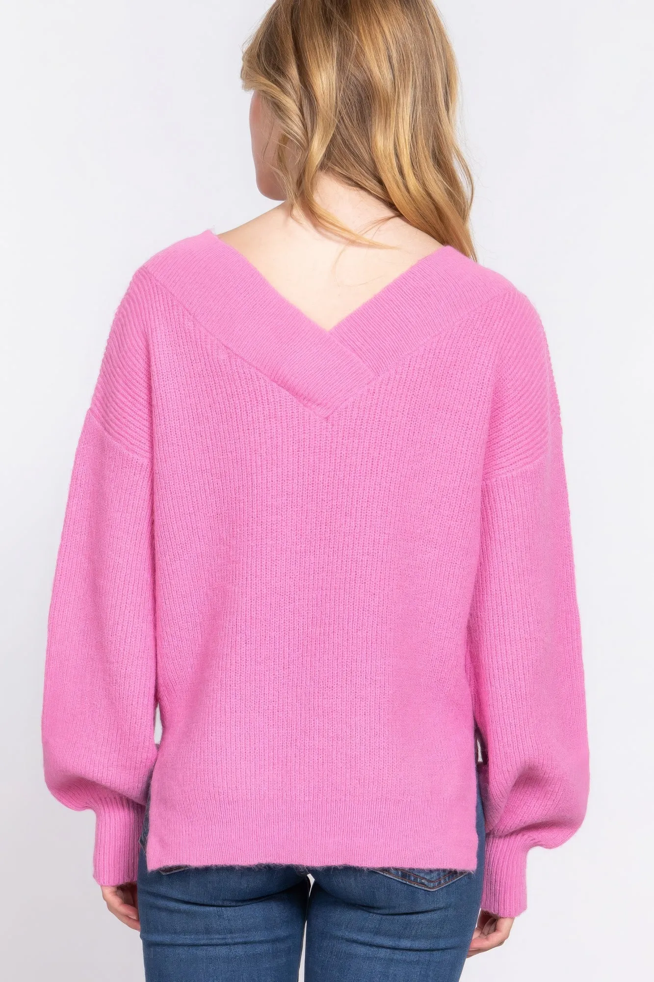 Long Sleeve V-neck Sweater