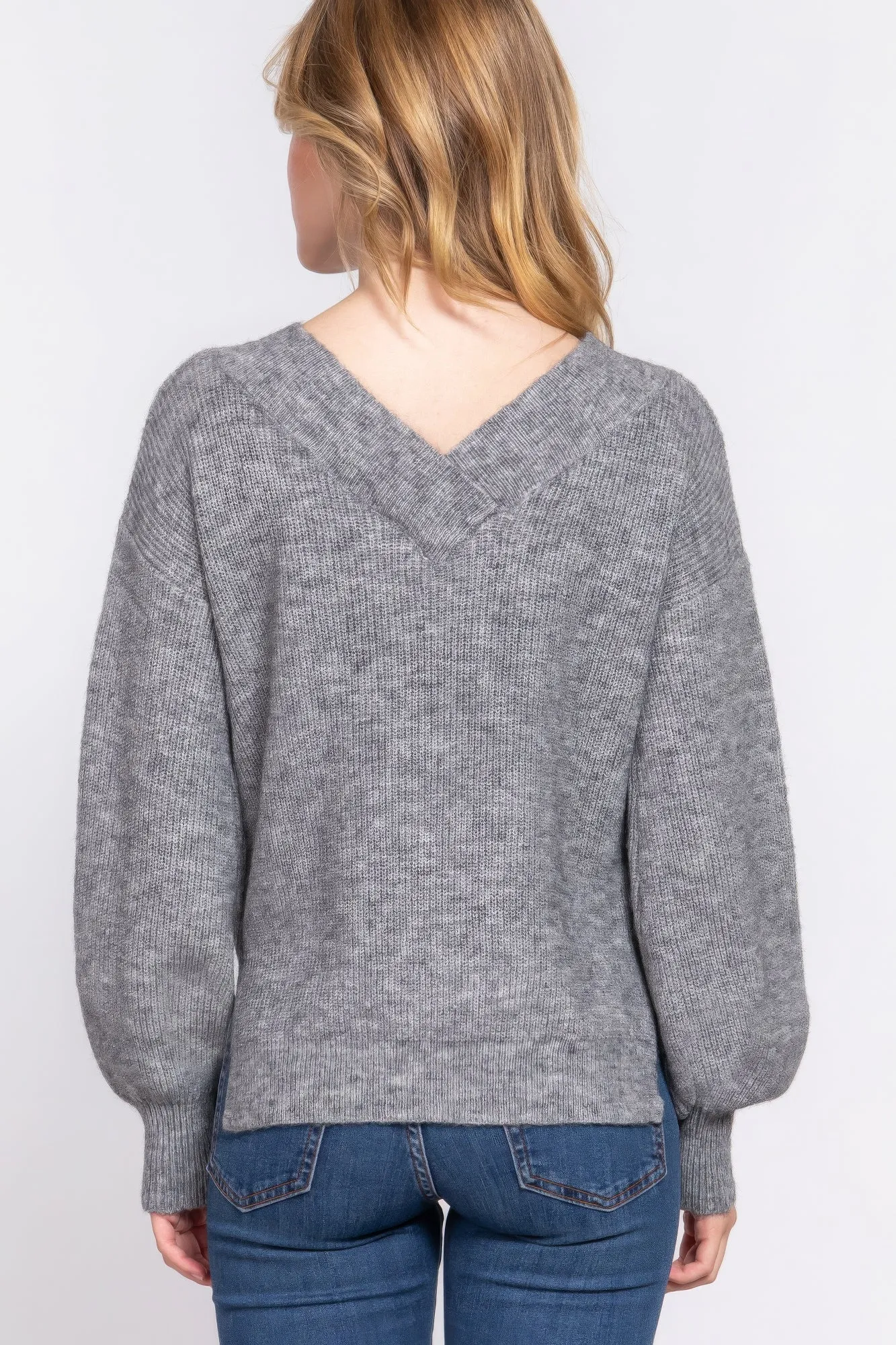 Long Sleeve V-neck Sweater