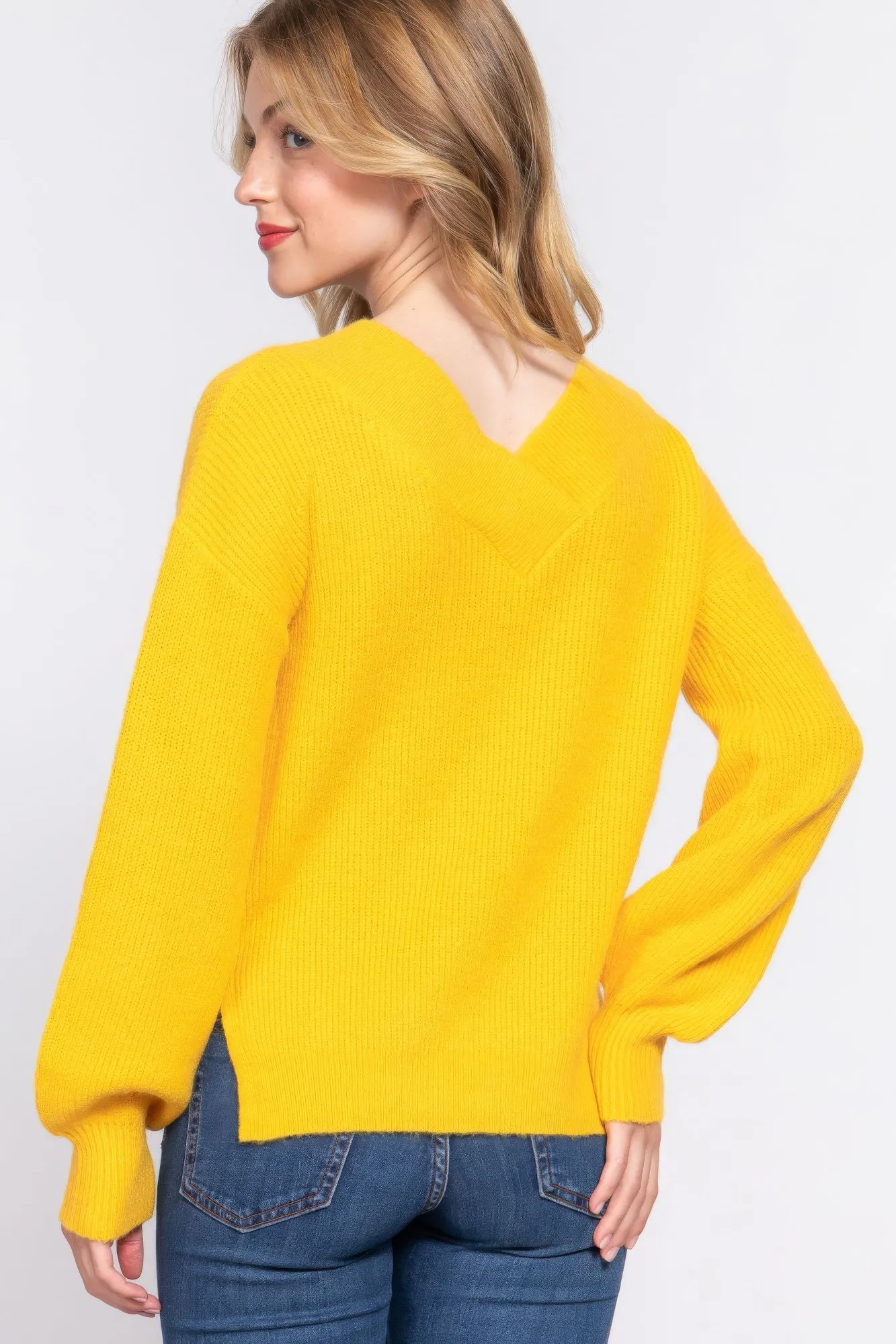 Long Sleeve V-neck Sweater