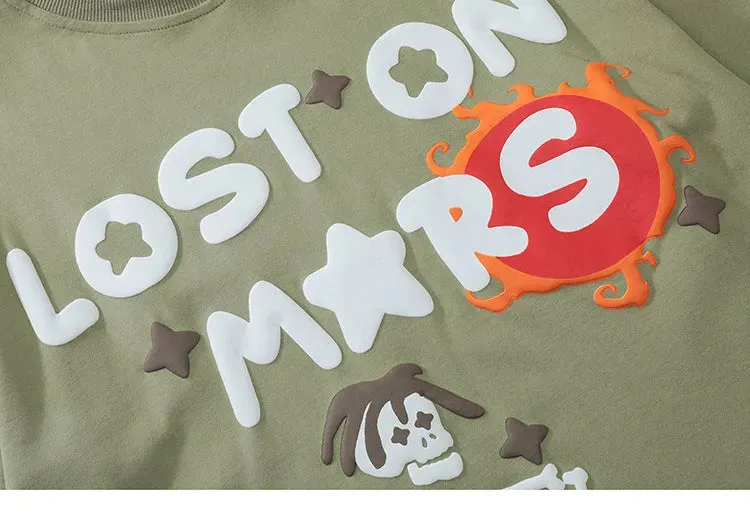 'Lost on Mars' Graphic Print Cotton T-Shirt