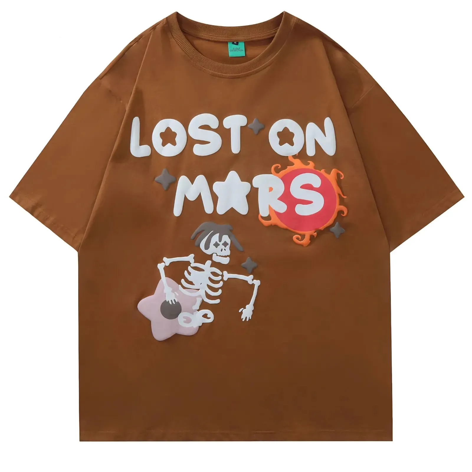 'Lost on Mars' Graphic Print Cotton T-Shirt