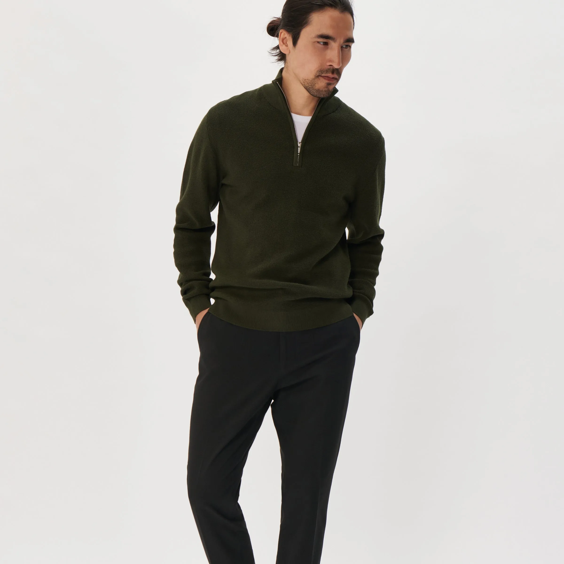 Matinique Lagoon Textured Knit Sweater Forest