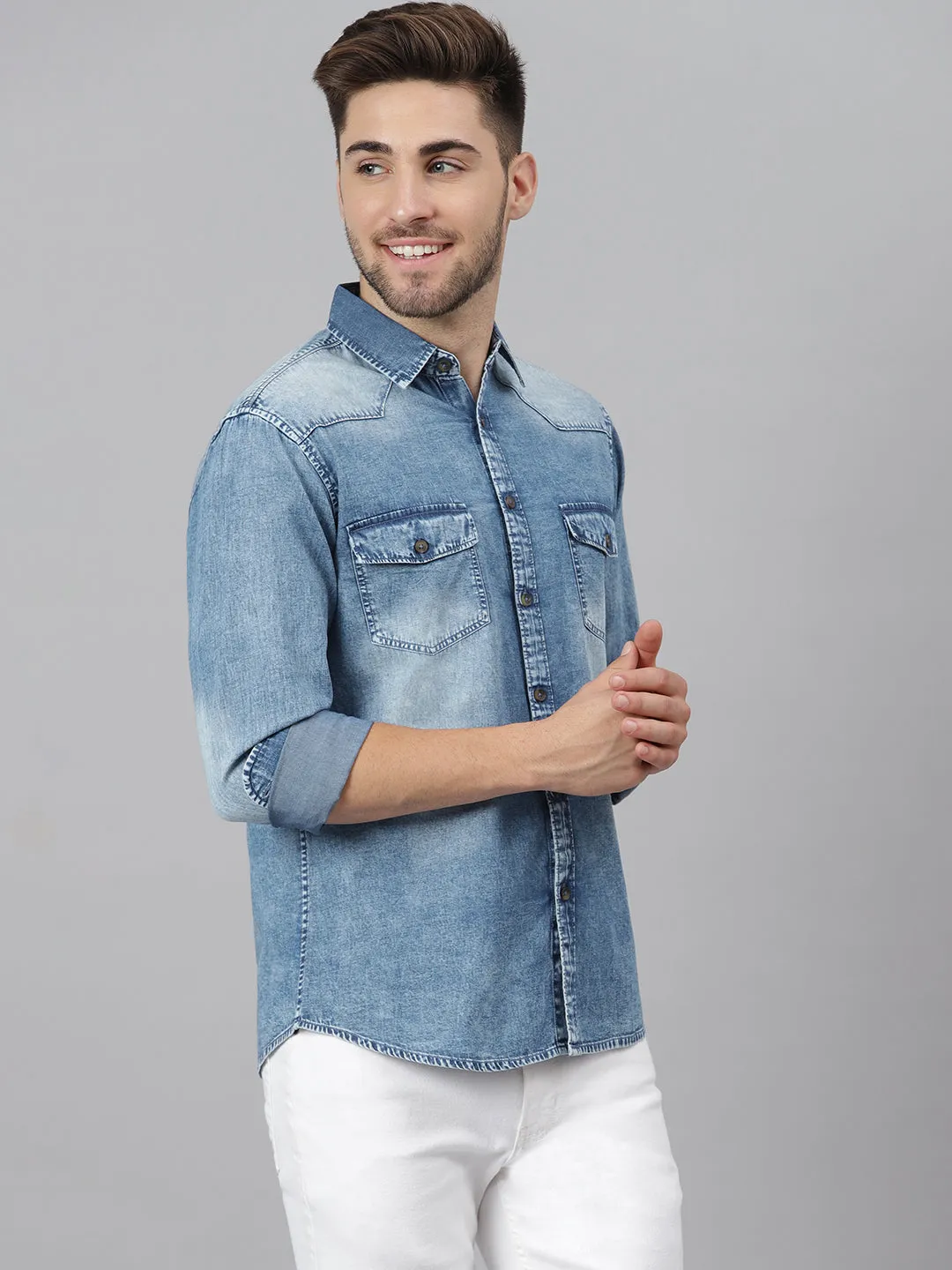 Men's  Classic Denim Shirt (Towel)