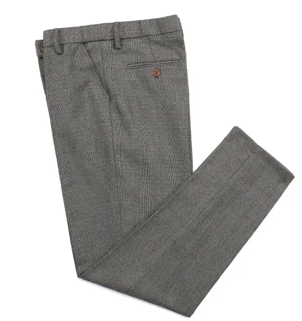 Mens Suit Business 2 Pieces Formal Grey Notch Lapel for Wedding (Blazer Pants)