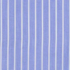 Mid Blue End on End Ground with White Stripes Classic Custom Shirt 100c 60*60 Sas732a