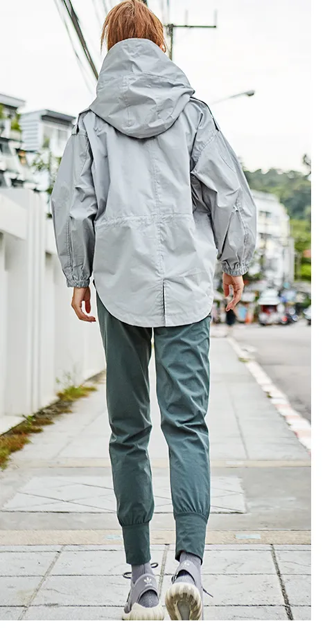 MISCHIEF HOODED RAIN TRENCH COAT