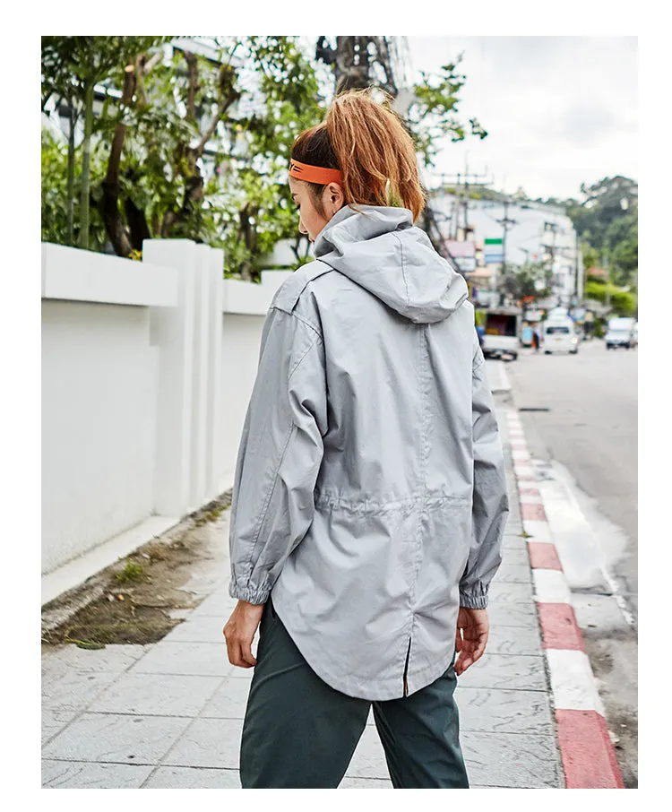 MISCHIEF HOODED RAIN TRENCH COAT