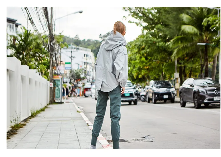 MISCHIEF HOODED RAIN TRENCH COAT