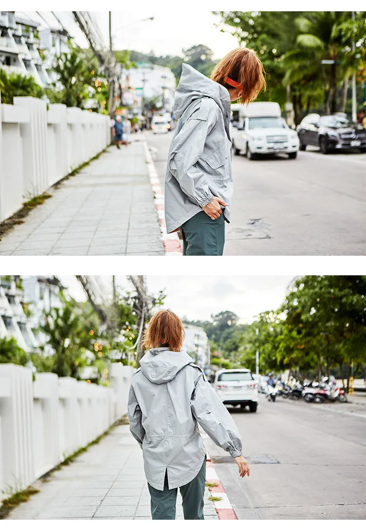 MISCHIEF HOODED RAIN TRENCH COAT
