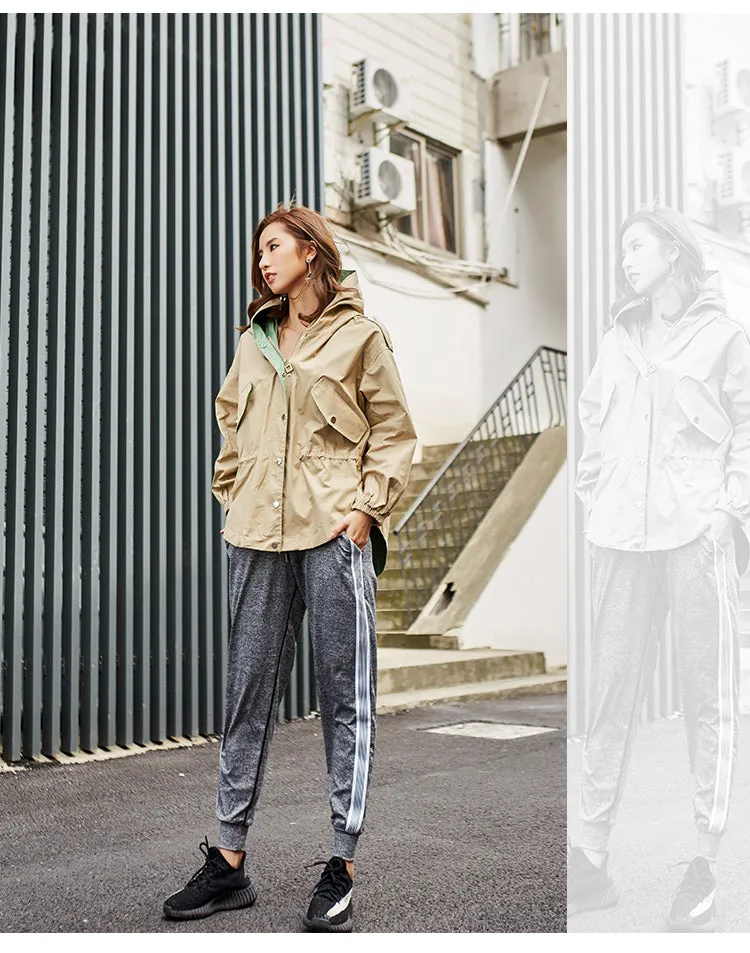 MISCHIEF HOODED RAIN TRENCH COAT