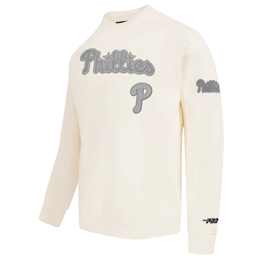 MLB PHILADELPHIA PHILLIES REVERSE FRENCH TERRY MEN'S DROP SHOULDER F (EGGSHELL)