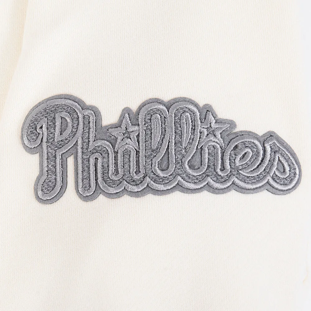 MLB PHILADELPHIA PHILLIES REVERSE FRENCH TERRY MEN'S DROP SHOULDER F (EGGSHELL)