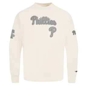 MLB PHILADELPHIA PHILLIES REVERSE FRENCH TERRY MEN'S DROP SHOULDER F (EGGSHELL)