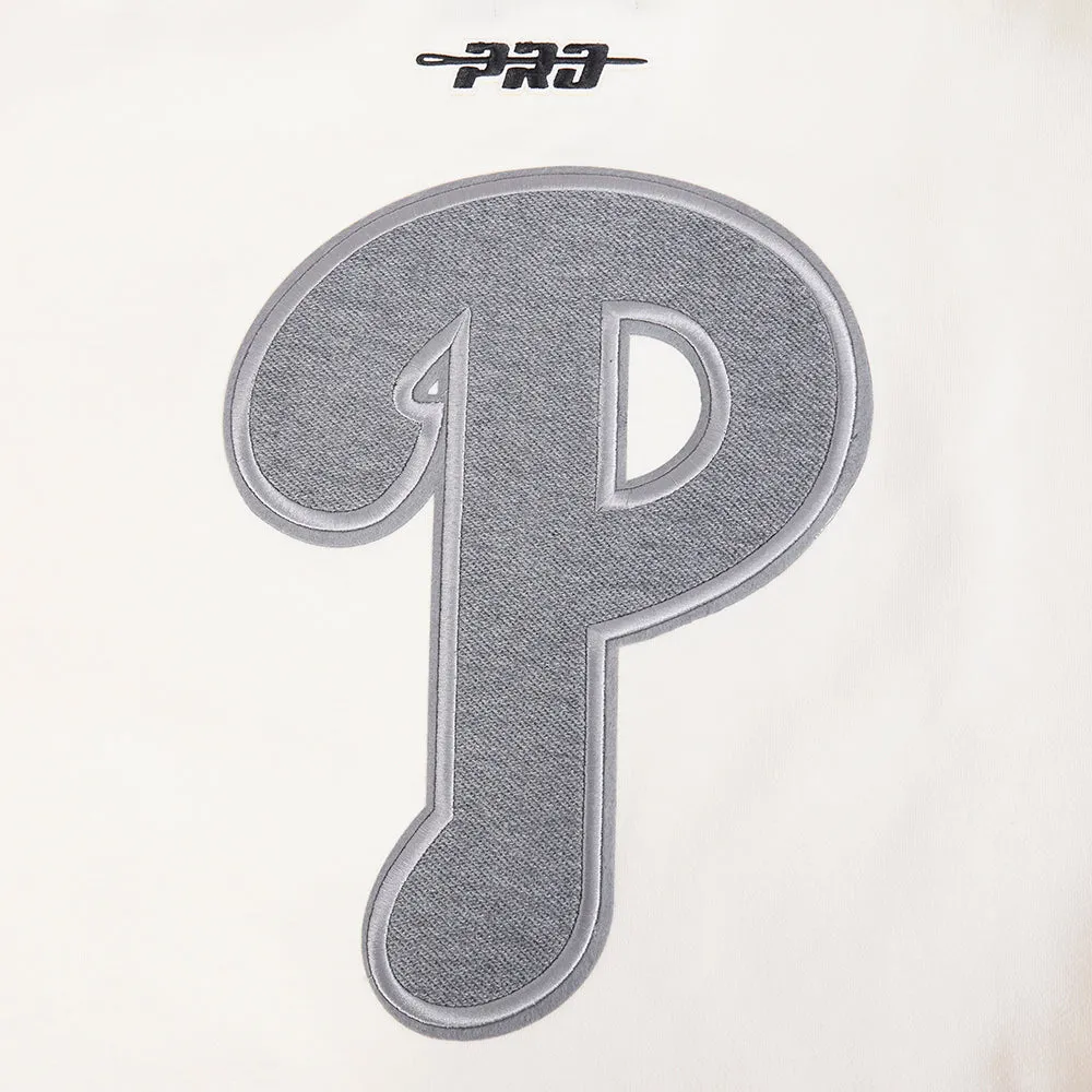 MLB PHILADELPHIA PHILLIES REVERSE FRENCH TERRY MEN'S DROP SHOULDER F (EGGSHELL)