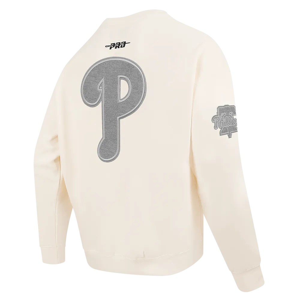 MLB PHILADELPHIA PHILLIES REVERSE FRENCH TERRY MEN'S DROP SHOULDER F (EGGSHELL)