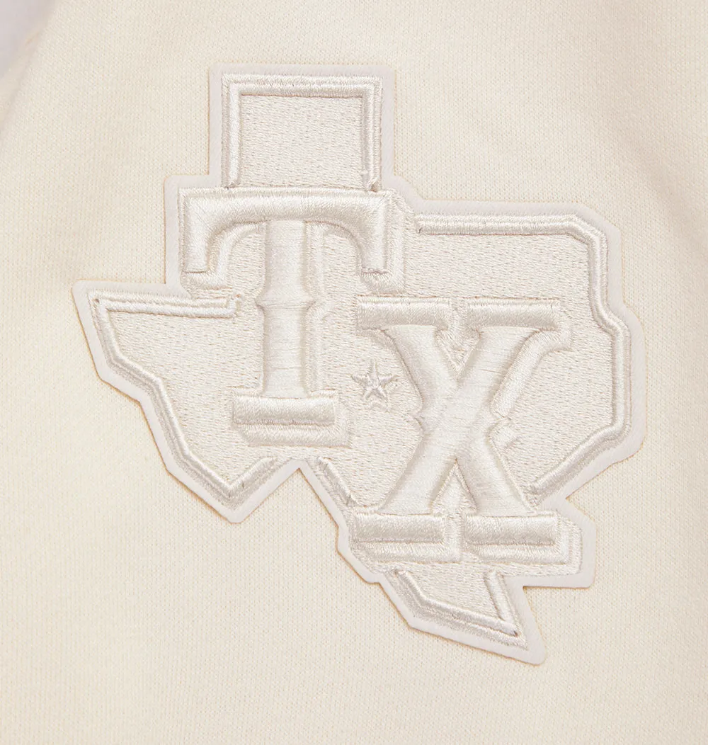 MLB TEXAS RANGERS NEUTRAL MEN'S DROP SHOULDER FLC CREWNECK (EGGSHELL)