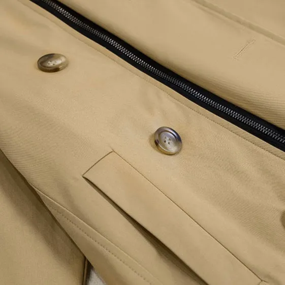 Nadine Front Pocket & Funnel Neck Cocoon Trench Coat - 2 Colors