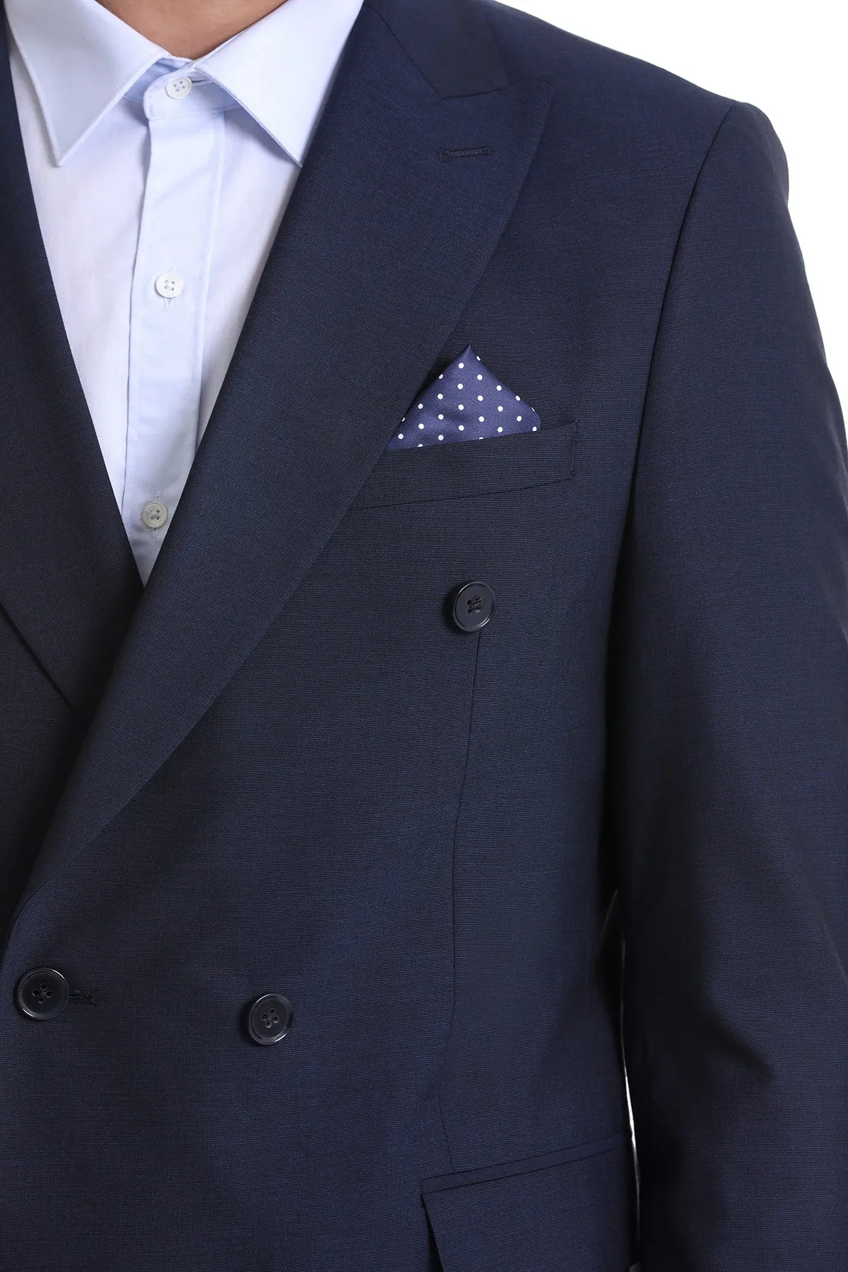 Navy Polka Dot Pocket Square