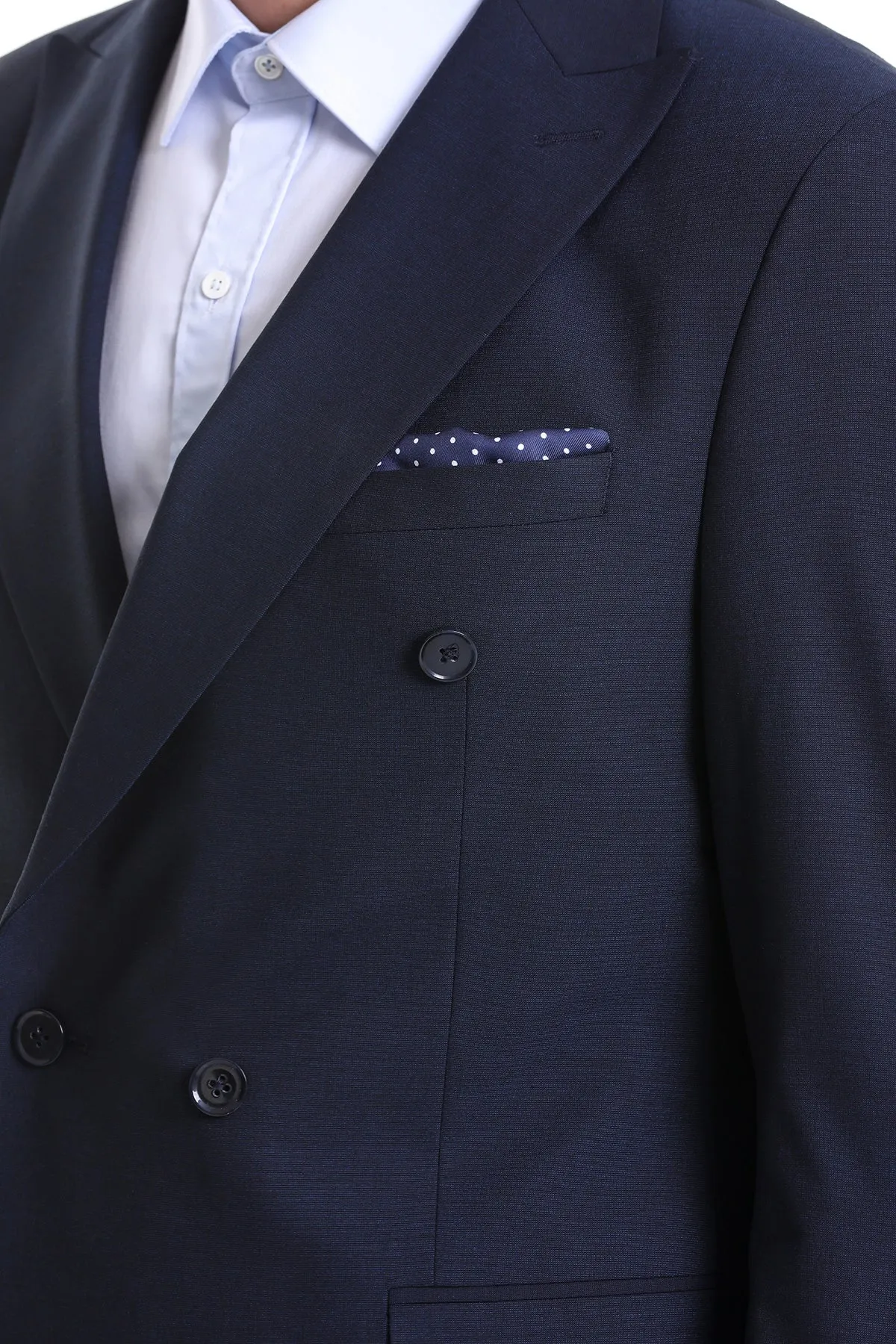 Navy Polka Dot Pocket Square