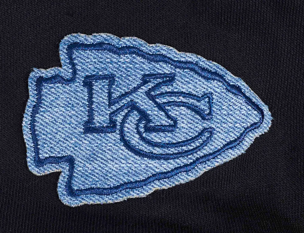 NFL KANSAS CITY CHIEFS VARSITY BLUES WOMEN'S CREWNECK (BLACK)