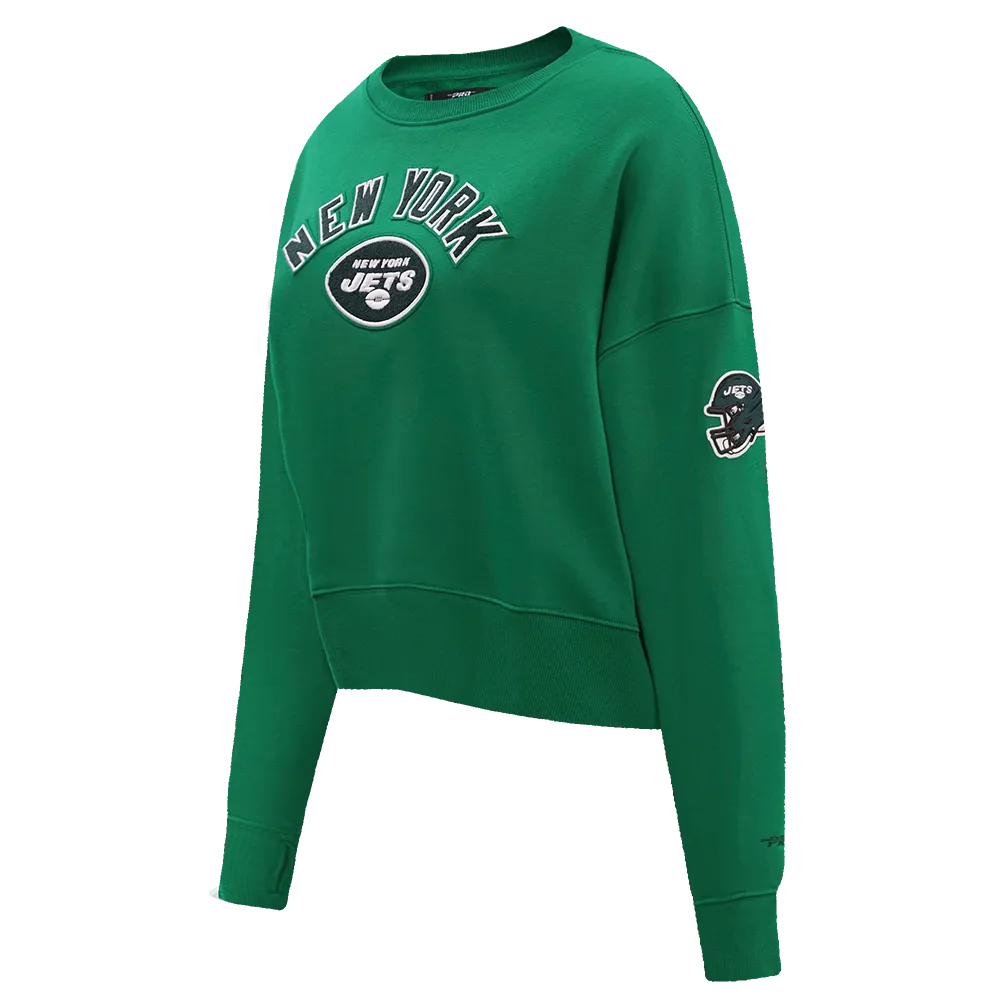 NFL NEW YORK JETS CLASSIC WOMEN'S CREWNECK (KELLY GREEN)