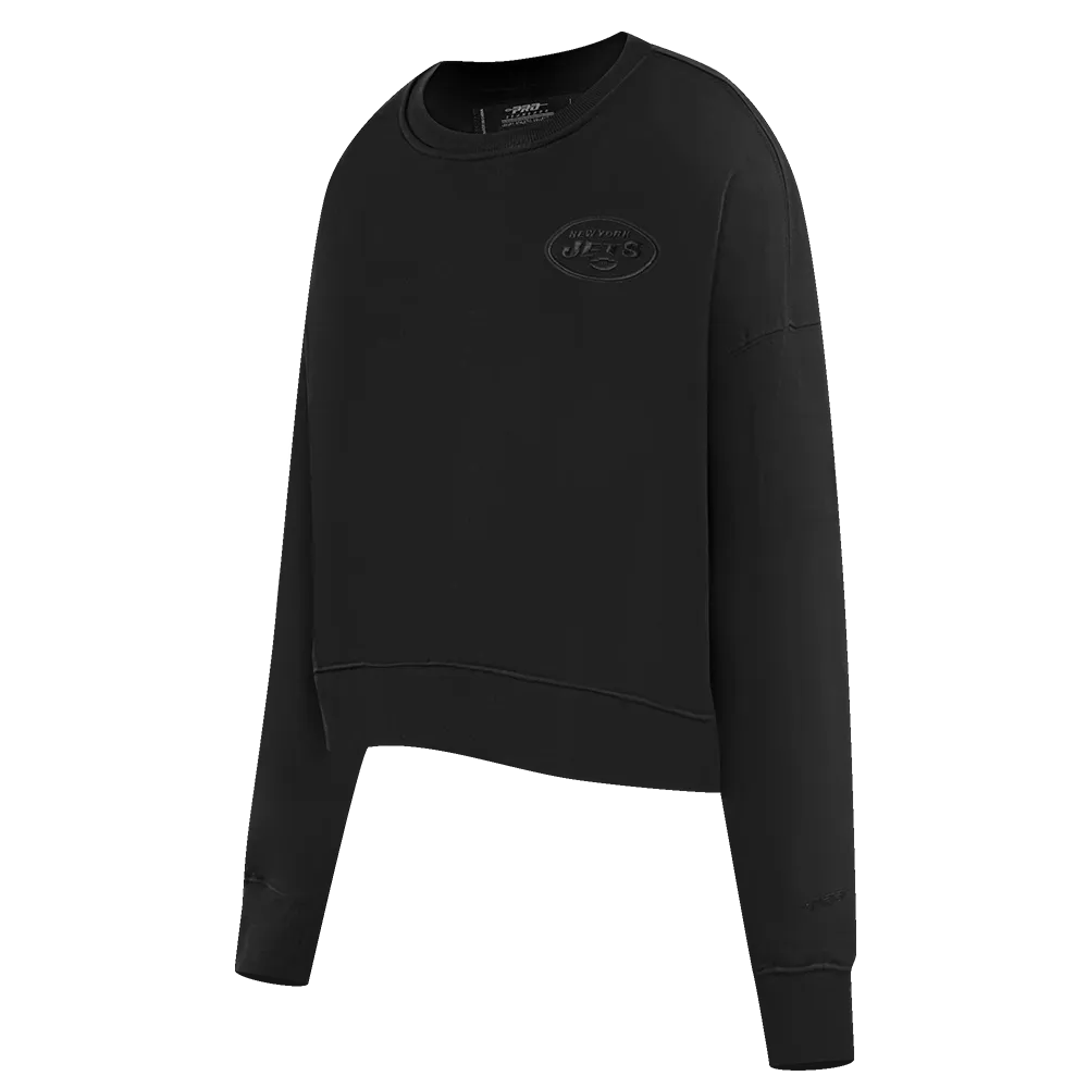 NFL NEW YORK JETS NEUTRAL WOMENS CREWNECK (BLACK)