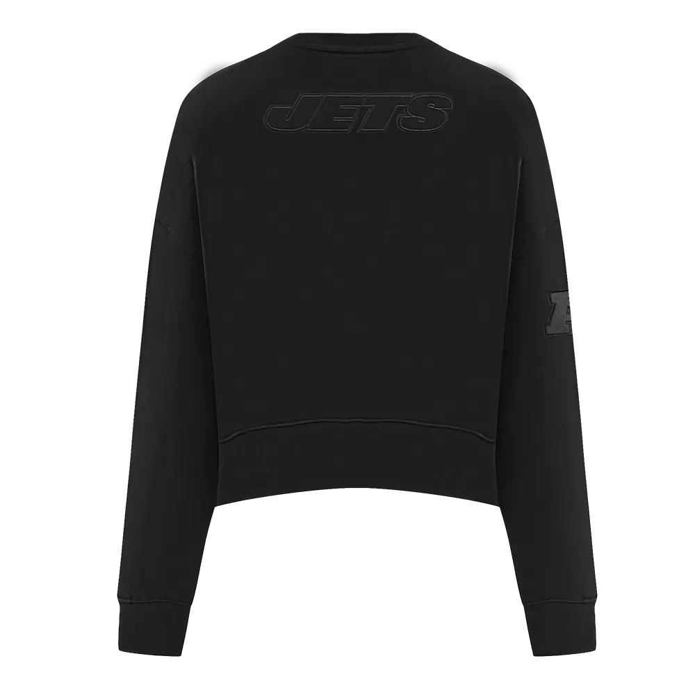 NFL NEW YORK JETS NEUTRAL WOMENS CREWNECK (BLACK)