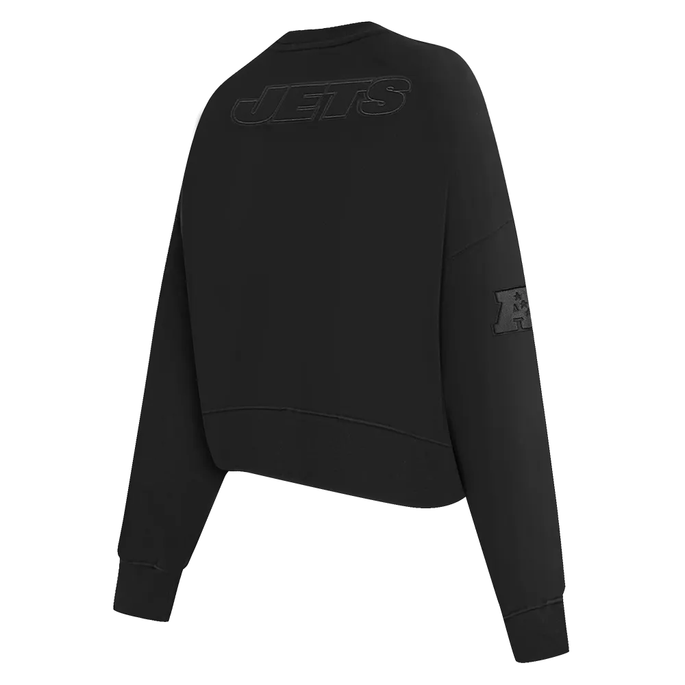 NFL NEW YORK JETS NEUTRAL WOMENS CREWNECK (BLACK)