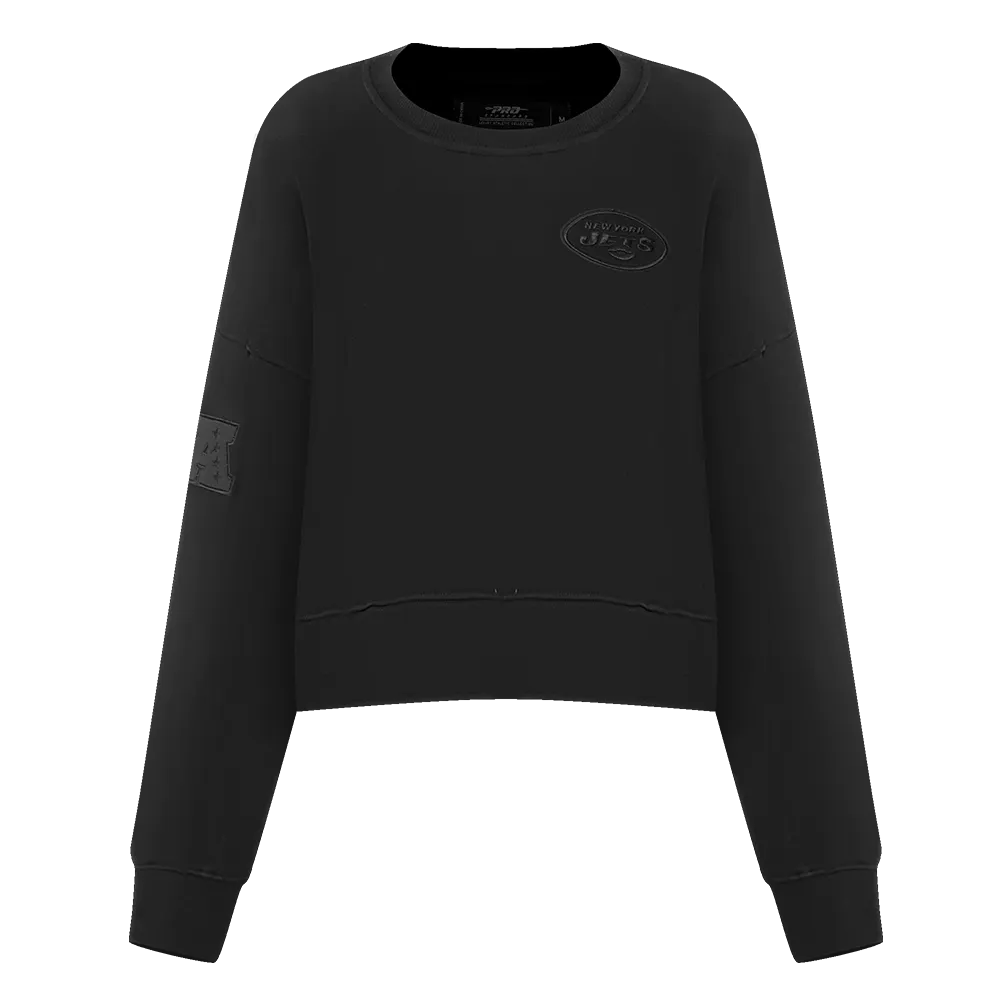 NFL NEW YORK JETS NEUTRAL WOMENS CREWNECK (BLACK)