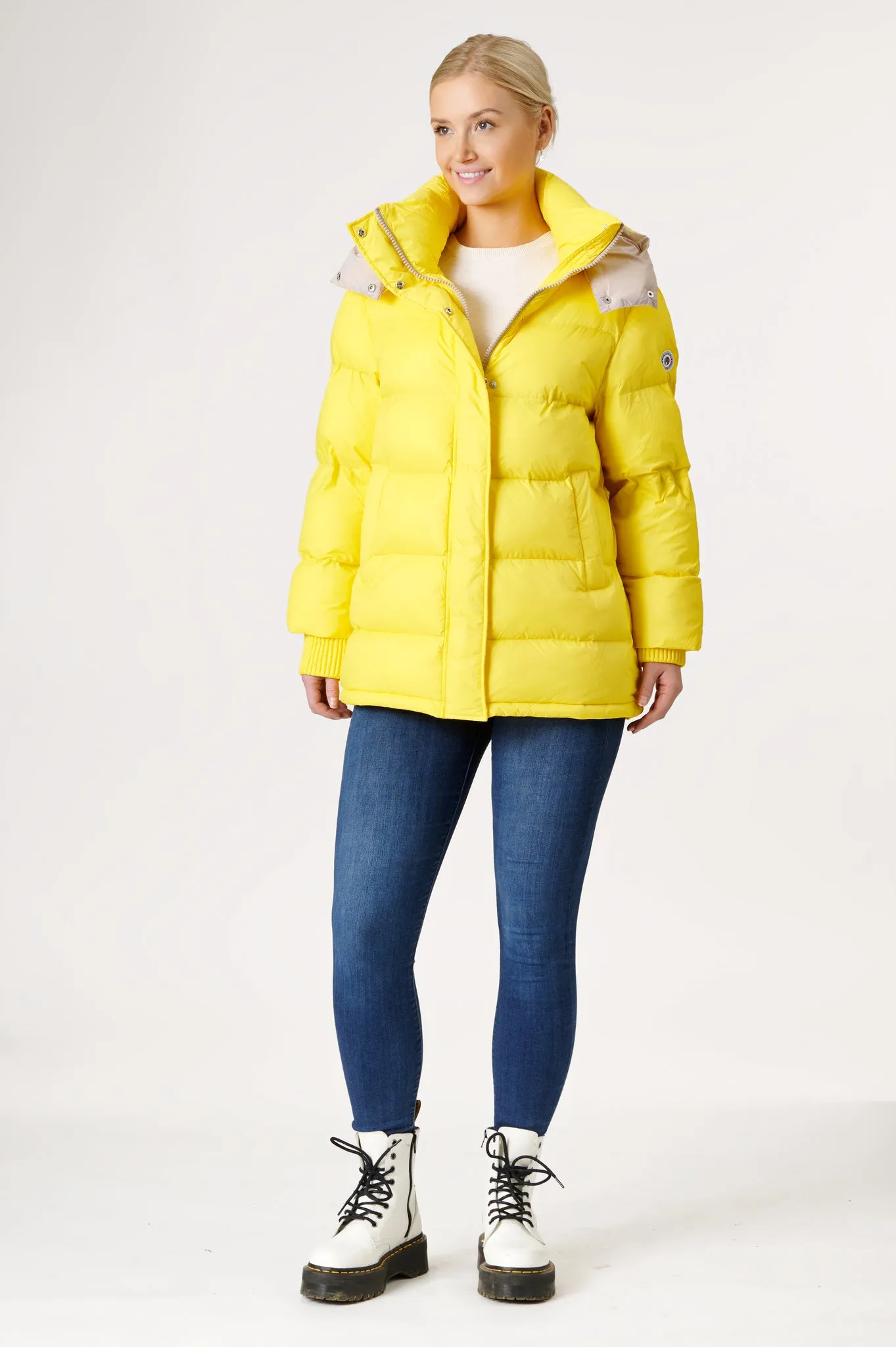 Odelle Vegan Down Jacket | Bumblebee & Linen