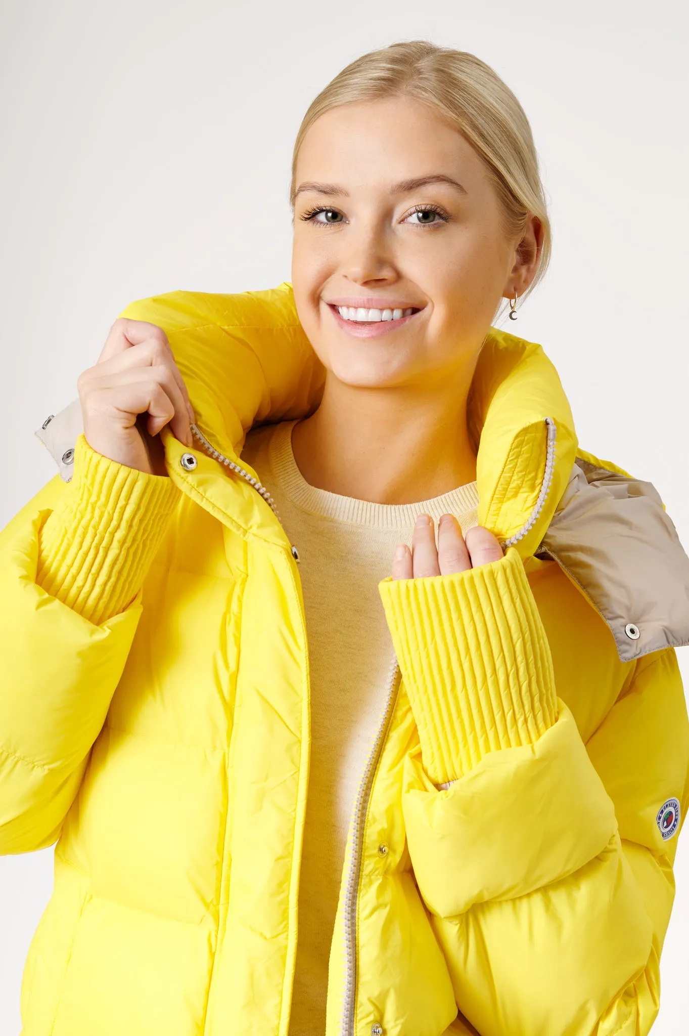 Odelle Vegan Down Jacket | Bumblebee & Linen