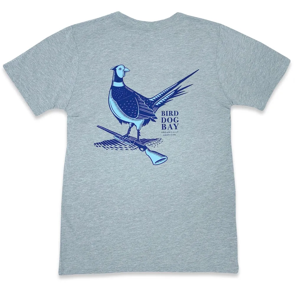 Pheasant: Short Sleeve T-Shirt - Gray