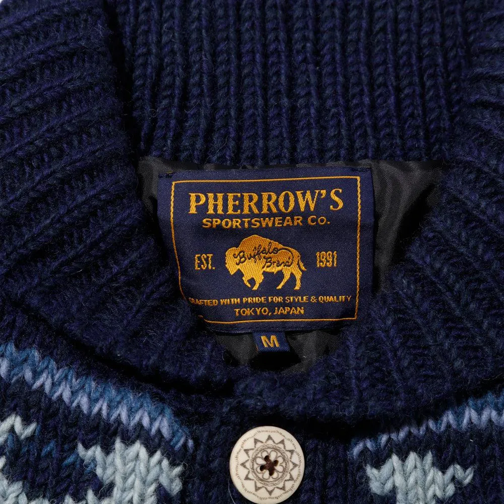Pherrow's Hand Knitted Cardigan Indigo