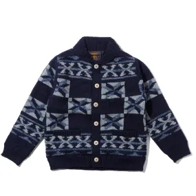 Pherrow's Hand Knitted Cardigan Indigo