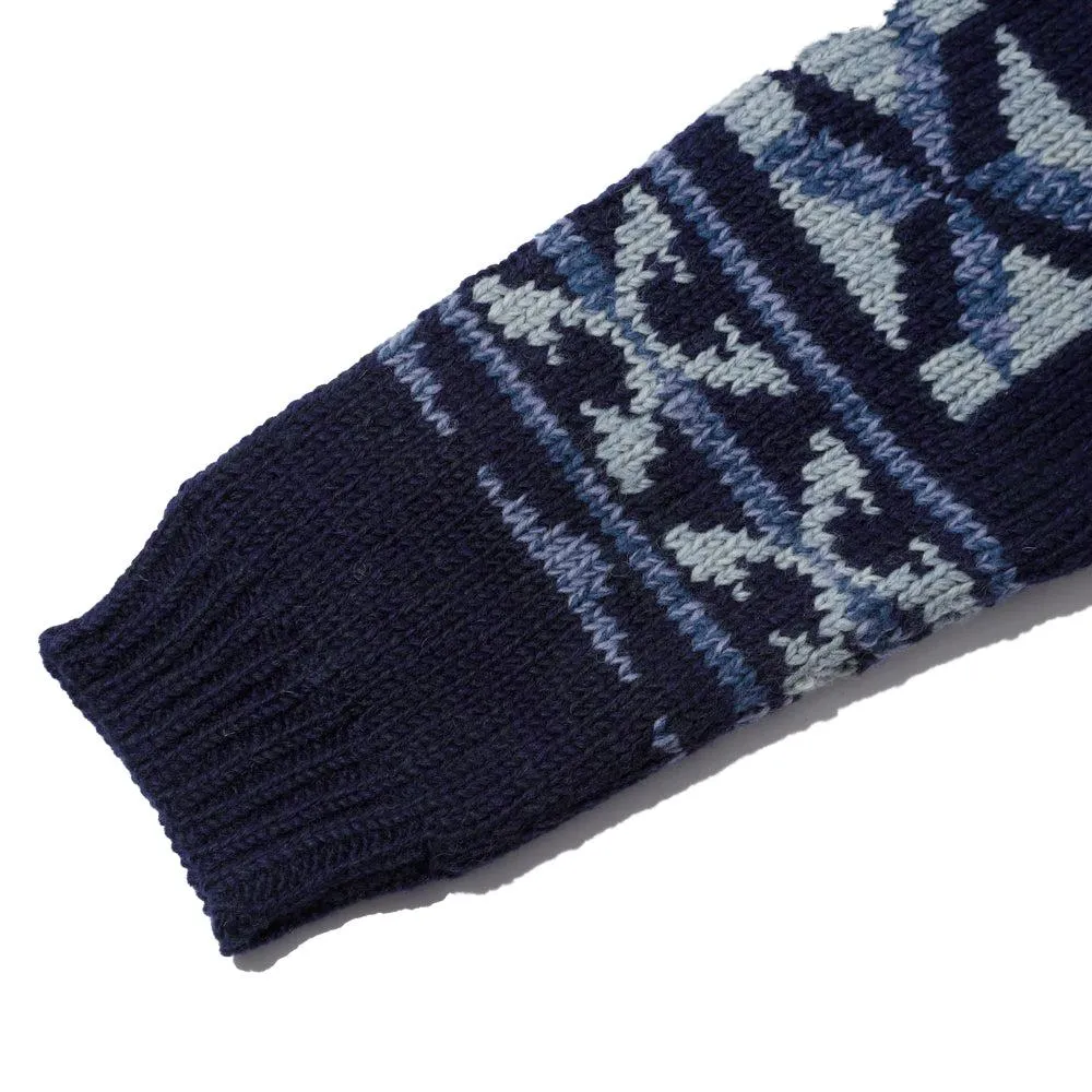 Pherrow's Hand Knitted Cardigan Indigo