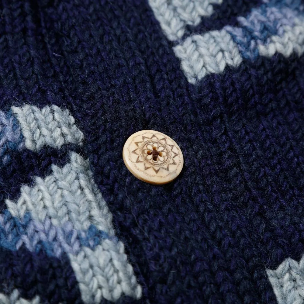 Pherrow's Hand Knitted Cardigan Indigo